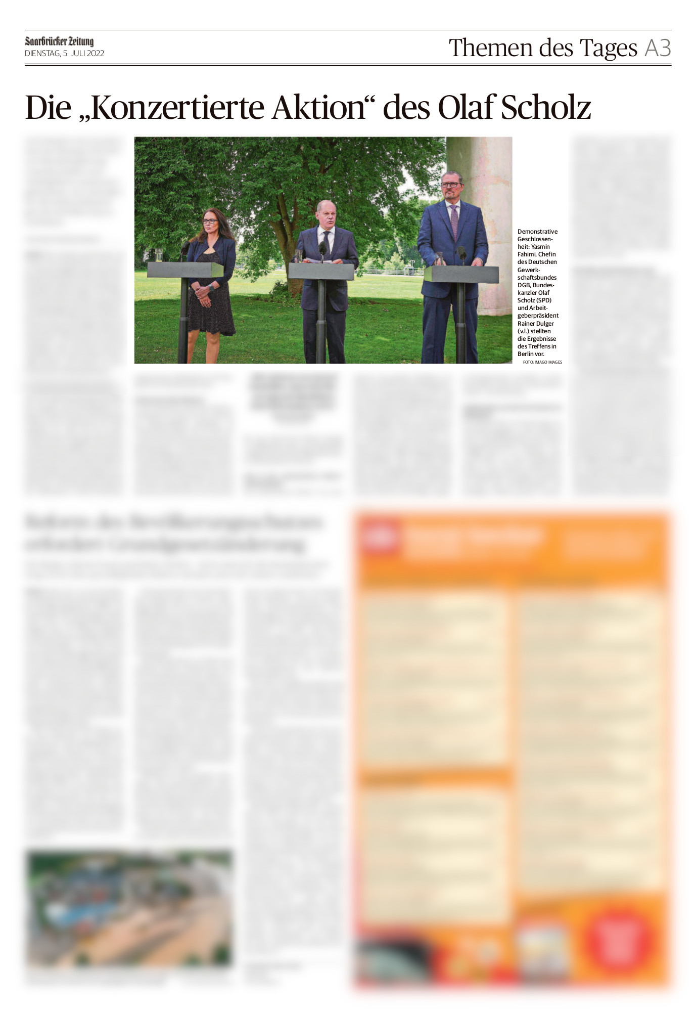 07.2022 Saarbrücker Zeitung